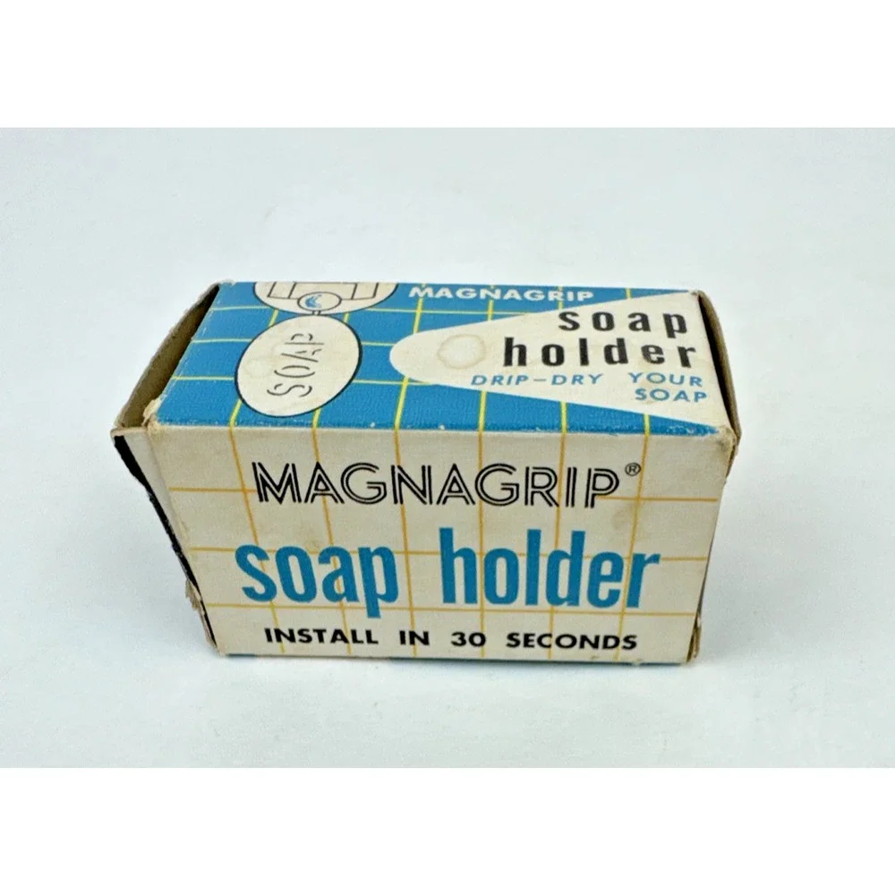 Vintage Soap Holder Phelon magnetic with Box Phelon Magnagrip